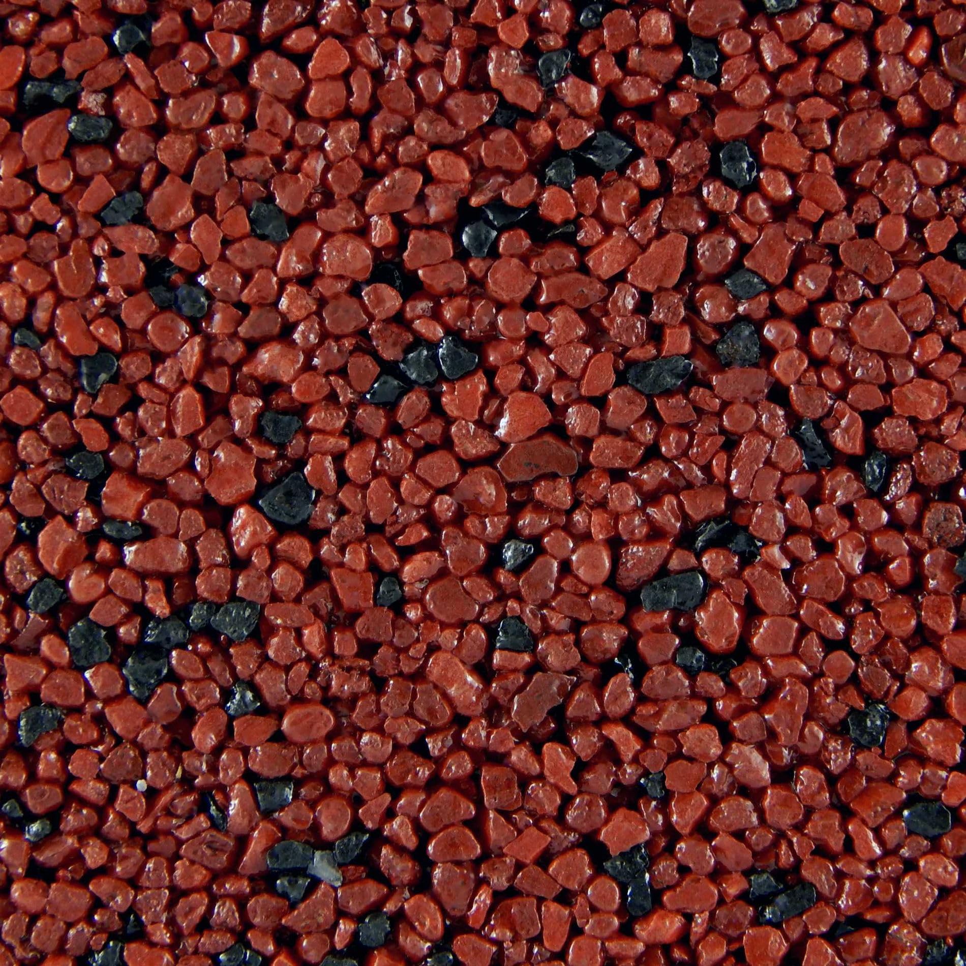 Terralith Buntsteinputz 14kg in rot, Sockelputz für Innen und Außen mit Reinacrylat Bindemittel aus Naturstein, 1-2mm Körnung (BSP06)