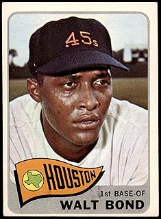 1965 Topps # 109 Walt Bond Houston Astros (Baseball Card) VG Astros
