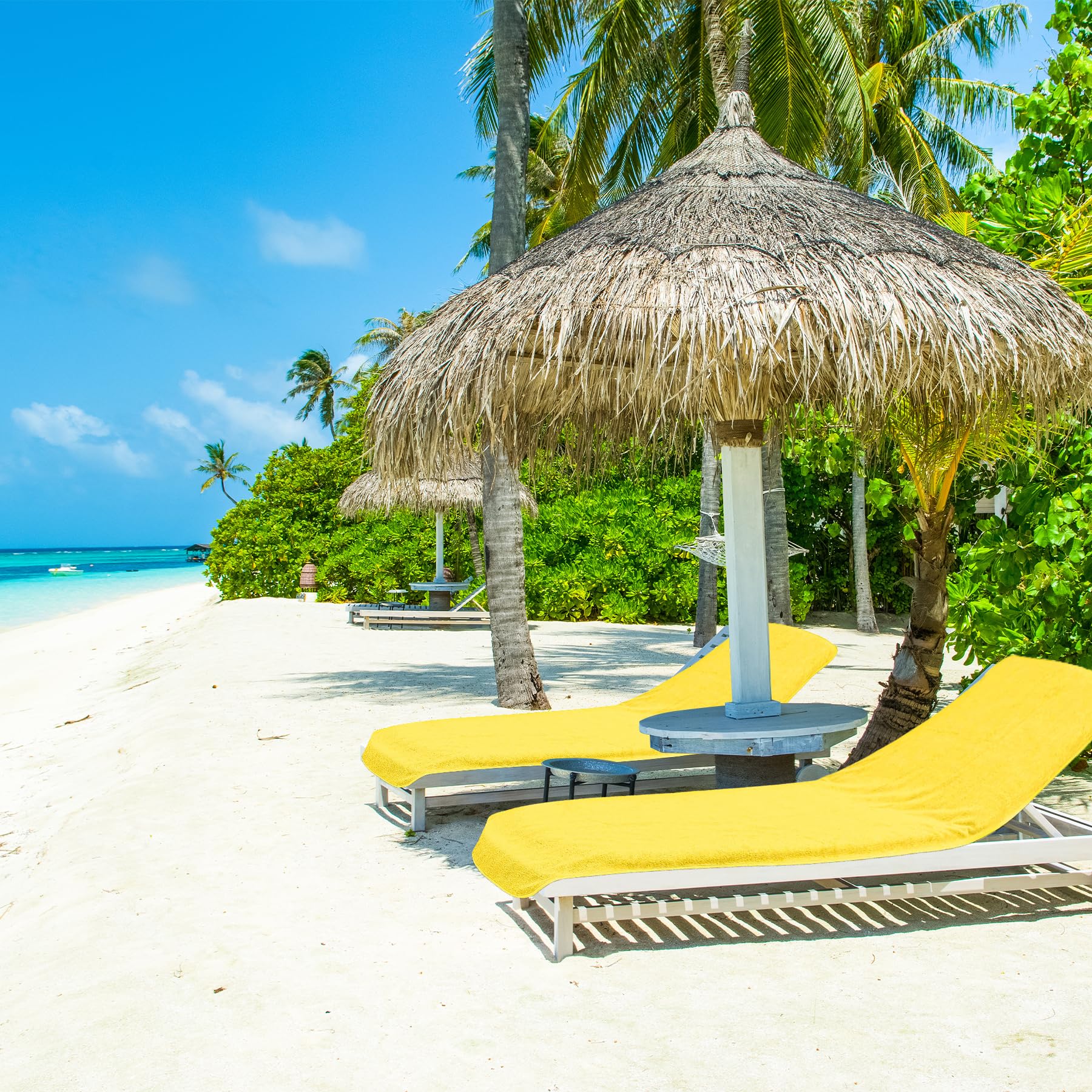 Beach Chair Cover With Side Pockets Lounger Mate Beach Towel Sun