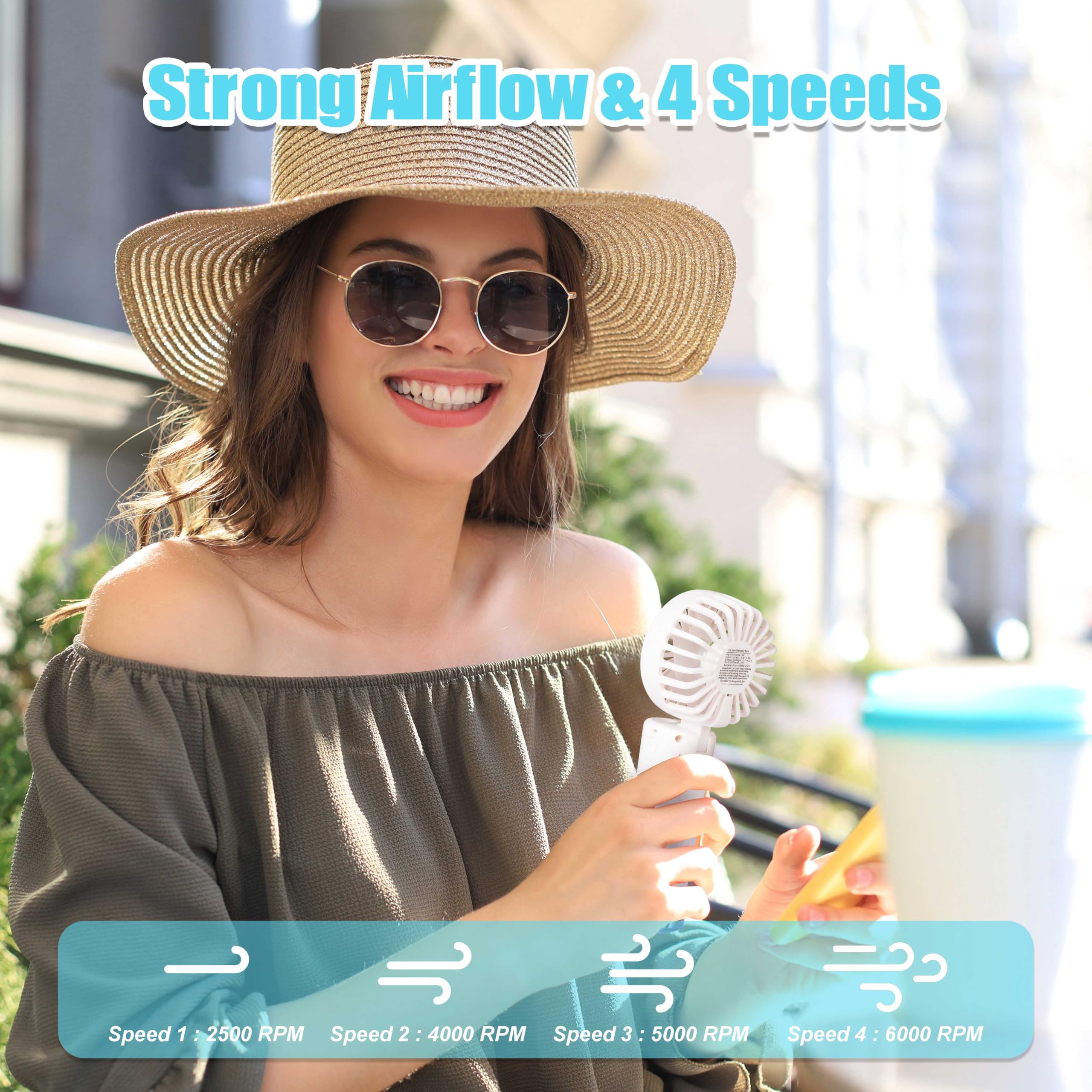 Necklace Fans That Blow Cold Air 3-in-1 Misting Fan Handheld