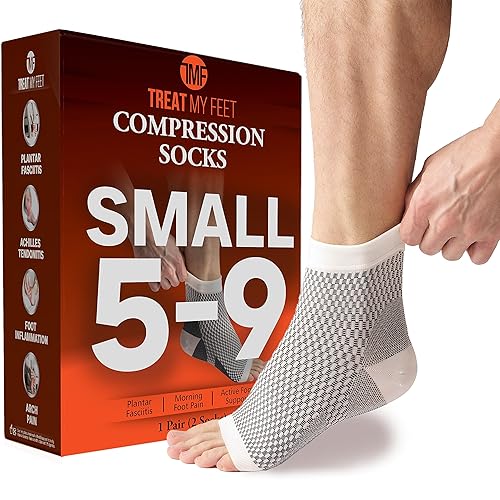 Miniatura 10 de Calcetines para fascitis plantar con manga de pie y calcetines de compresión alivio de la fascitis plantar - Soporte de tobillo y arco y mujeres