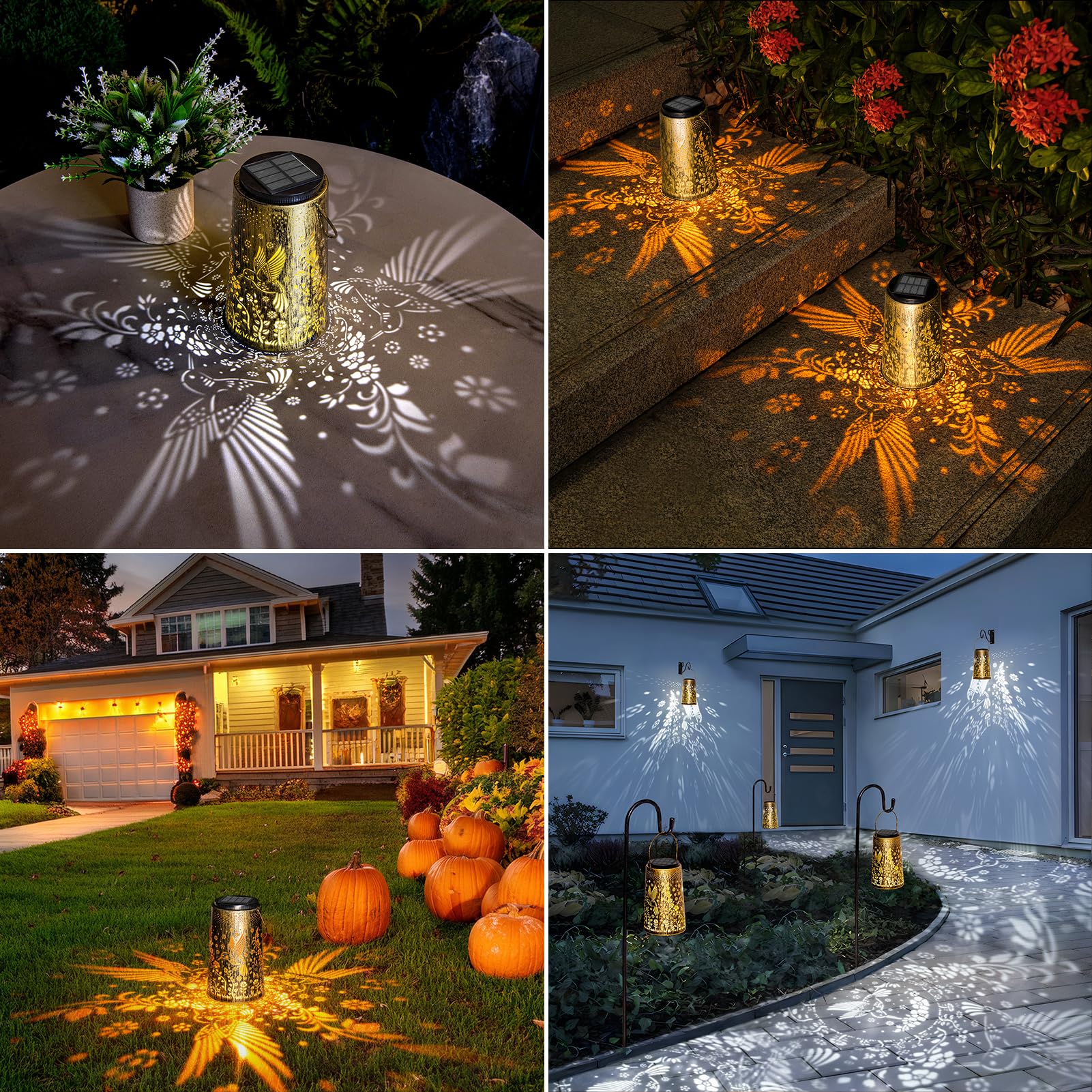 Hummingbird Solar Lantern Outdoor Waterproof Garden Pathway Light Solar