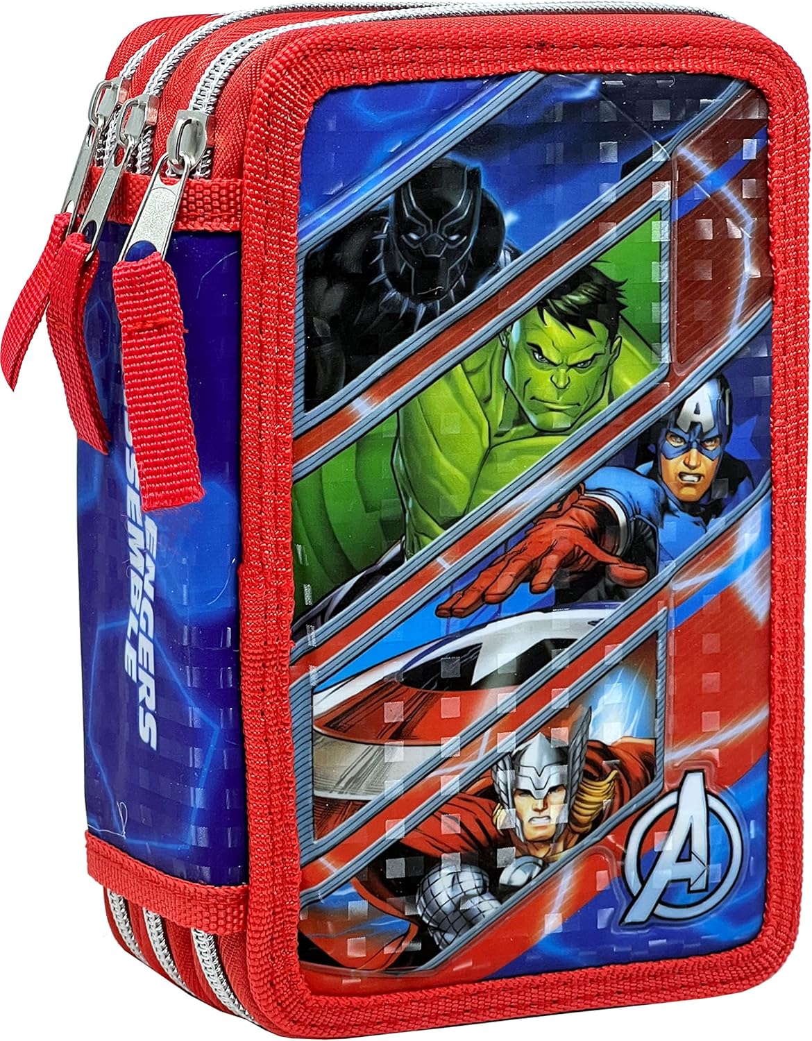 Astuccio 3 Scomparti Clondo Per Bambine - Theme Stitch E Angel, Con 44 Accessori Scuola (Matite, Pennarelli, Etc.) - Foto 9