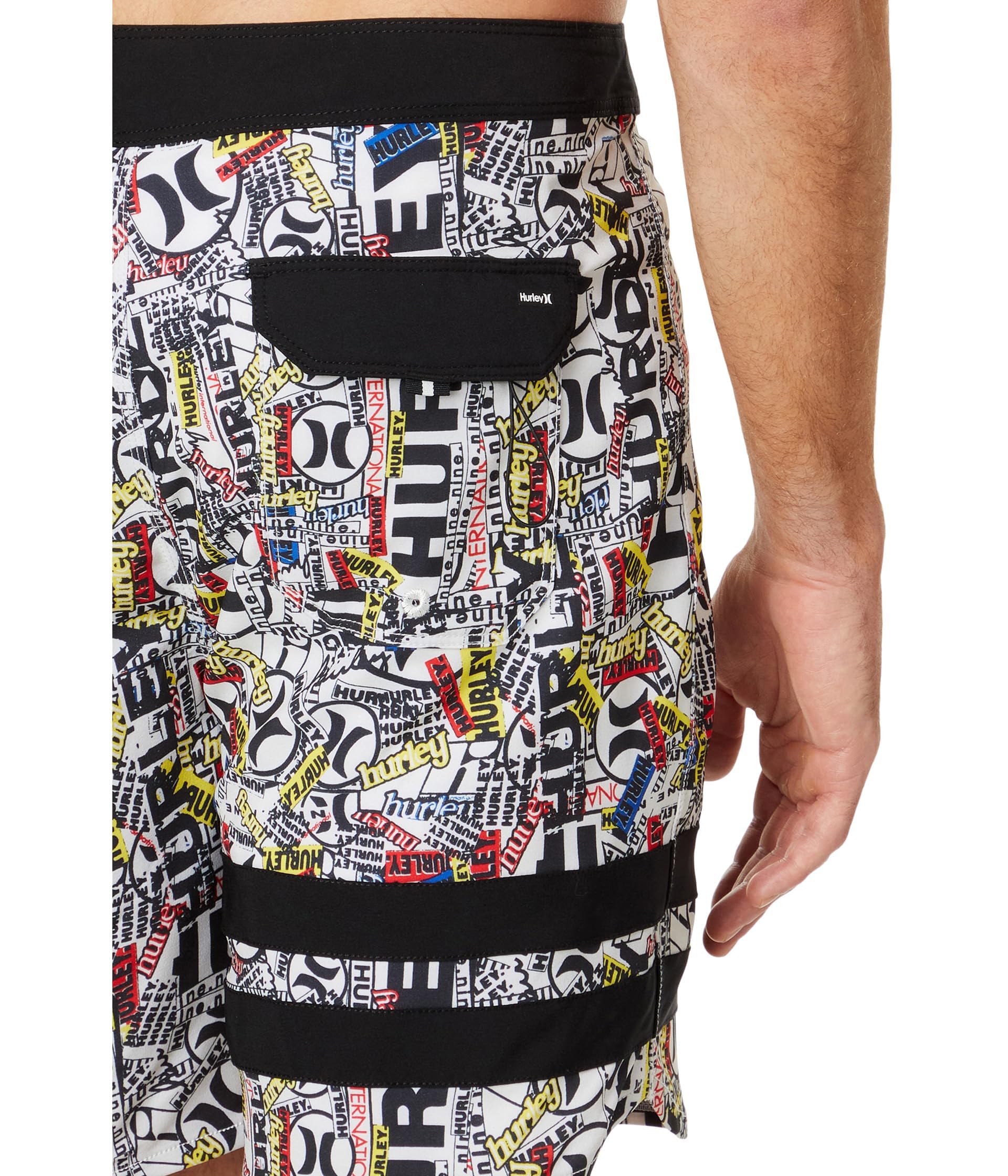 Hurley Phantom Eco 25th S1 Block Party 18" Boardshorts Pantalones Cortos, Barely Bone, W34 DE LOS Hombres