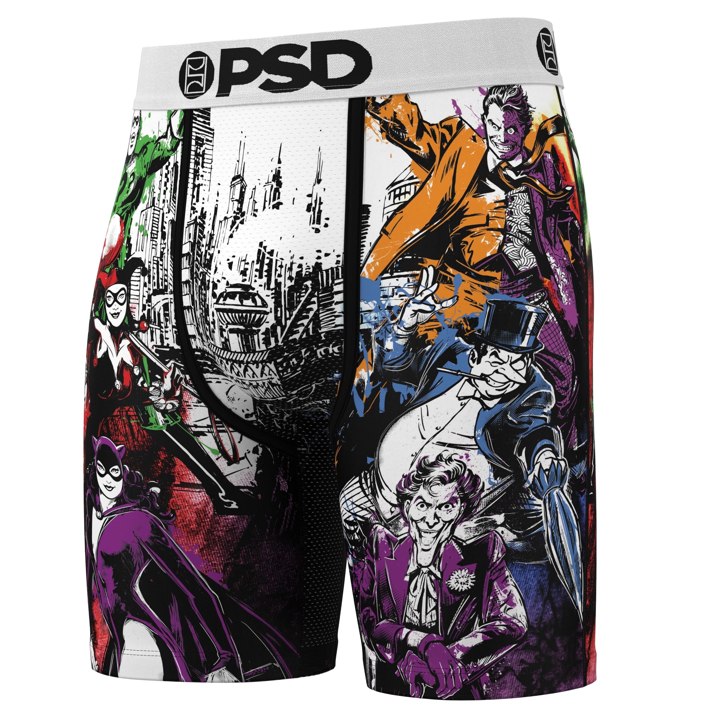 PSD Underwear Mens Boxer Briefs - DC Comics, Standard Length Pack & Singles, Soft & Breathable Boxer Briefs for Men