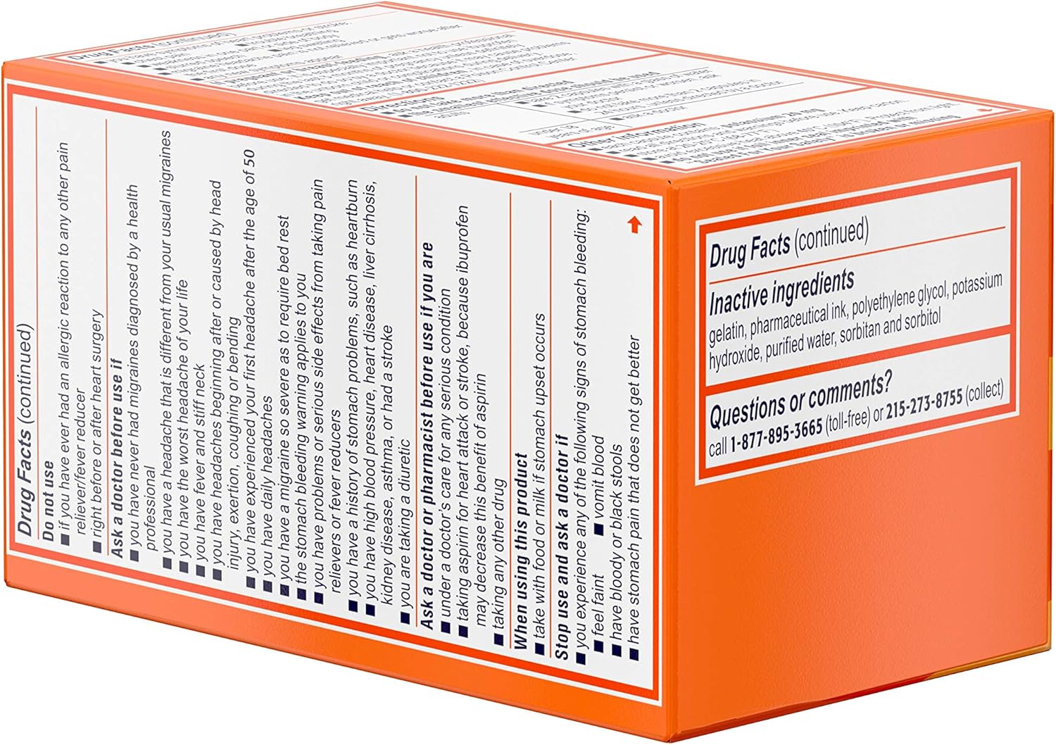 Buy Motrin IB Migraine Relief Liquid Gel Capsules, Ibuprofen 200 mg