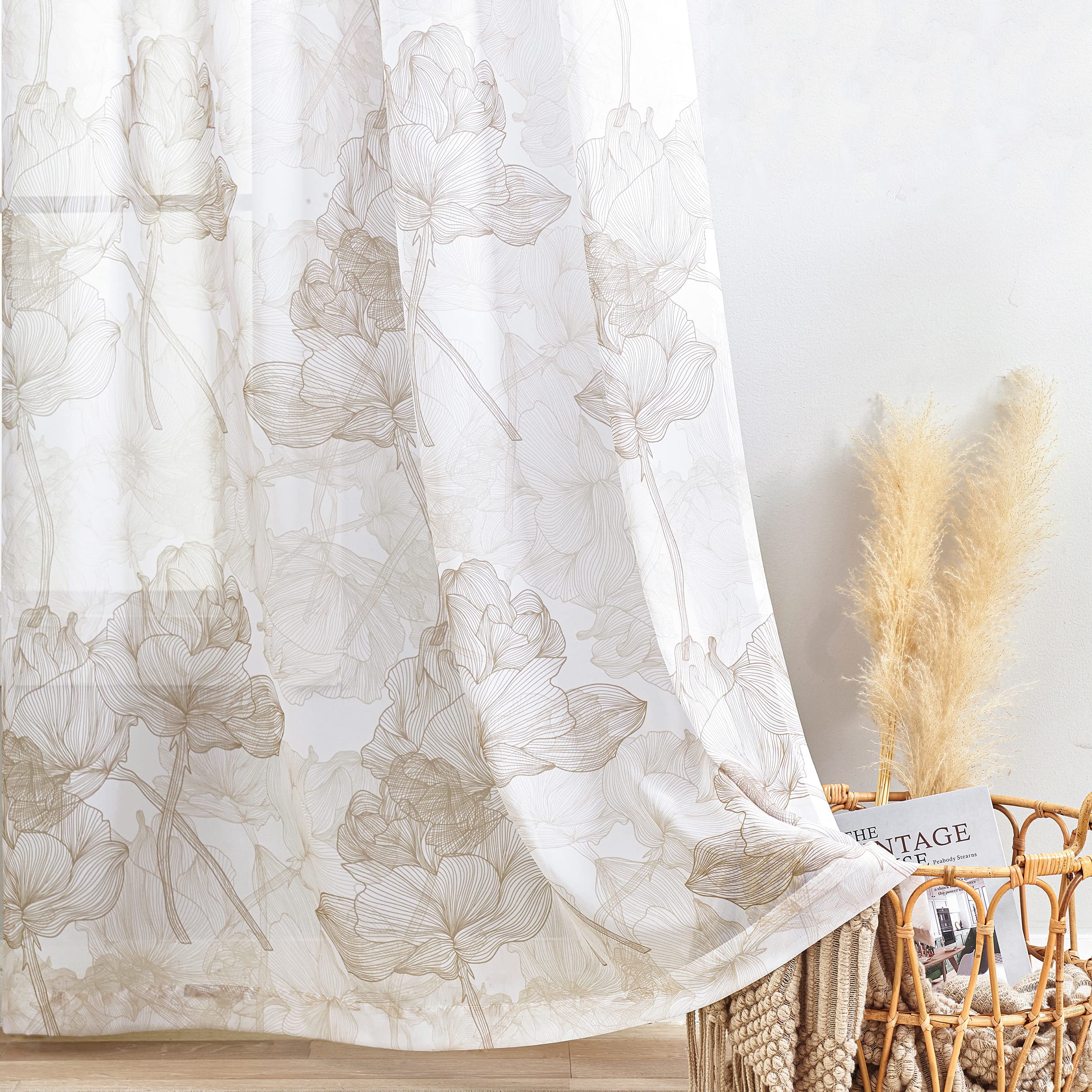 Gardinenbox Set di 2 tende oscuranti PALERMO con occhielli e fermatenda, 100% poliestere, bianco, altezza 145 x larghezza 140 cm
