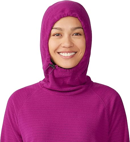 Miniatura 4 de Mountain Hardwear Sudadera con capucha Summit Grid para mujer, color Berry Glow, talla L