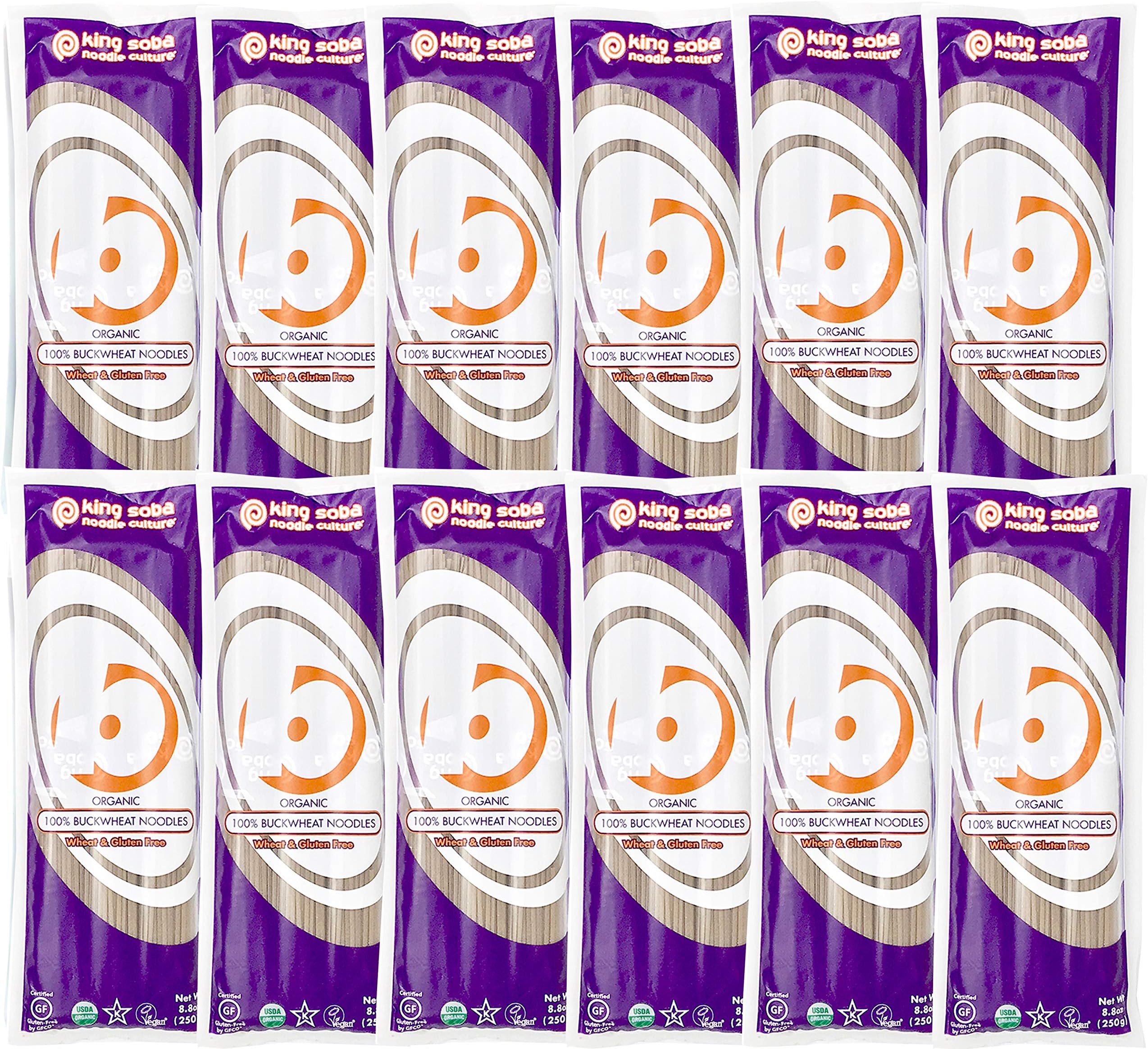 Amazon.com : 100% Buckwheat Pasta Noodles 12-PACK- Organic & Gluten ...