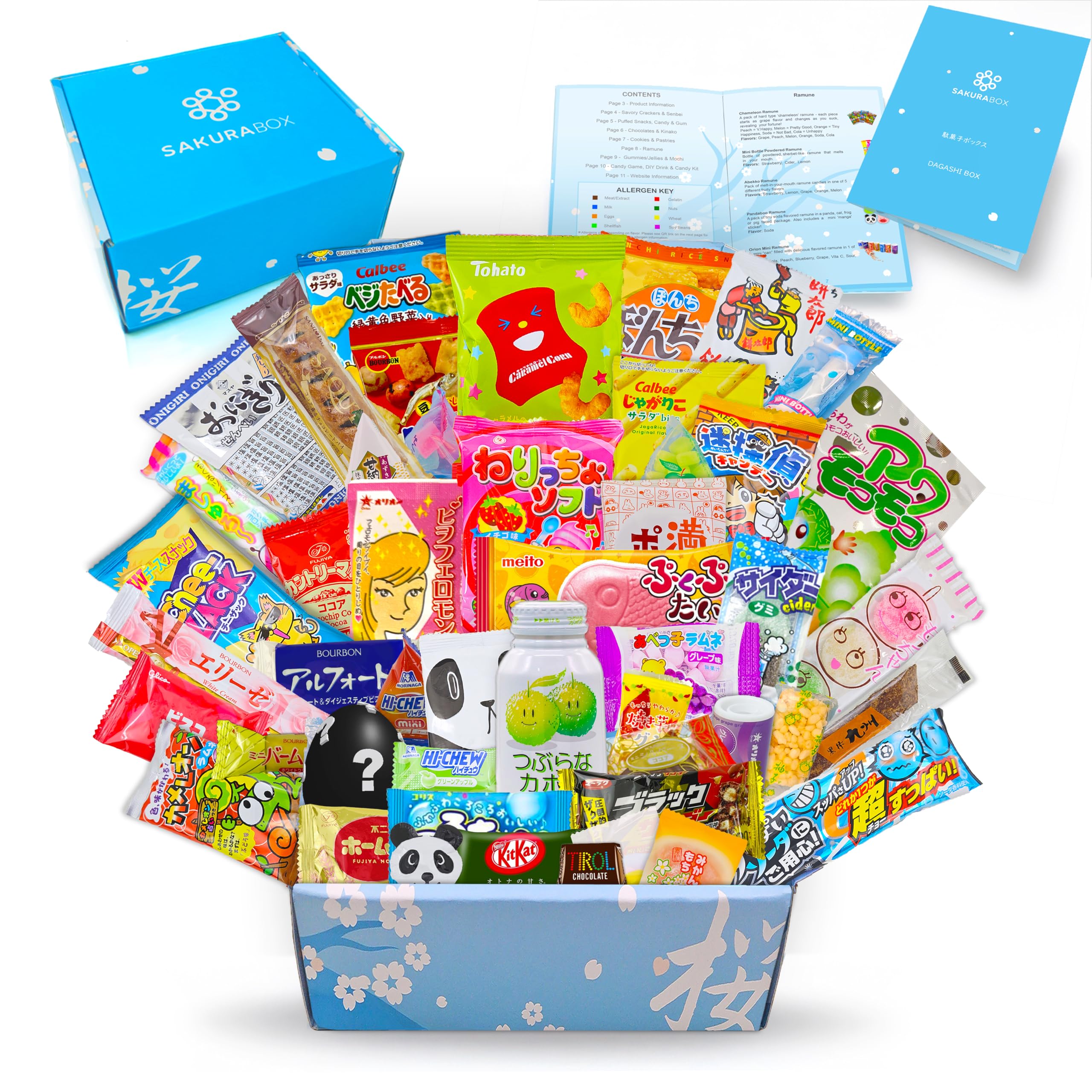 Japanese Candy Box Dagashi 50 Sweets Snacks & Candy, Gum, Gummy, Ramune