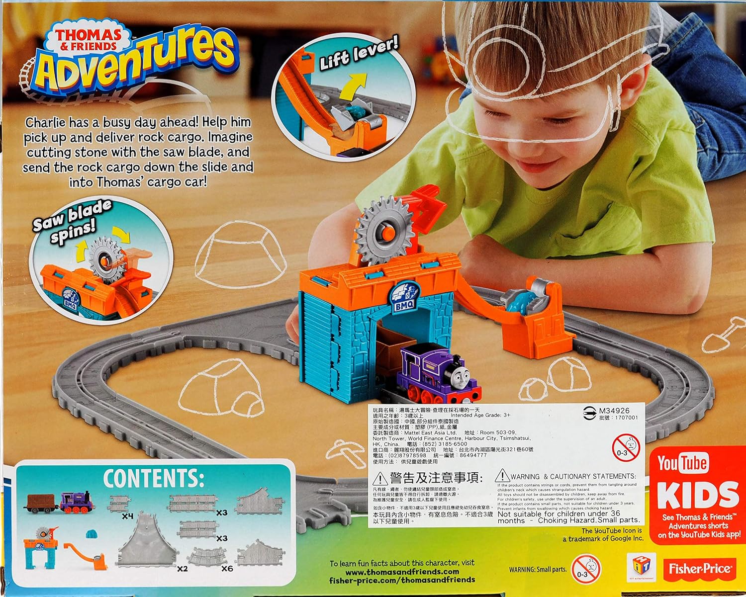 MATTEL Thomas Adventures Charlie's Day At The Quarry fbc59 - Image 3