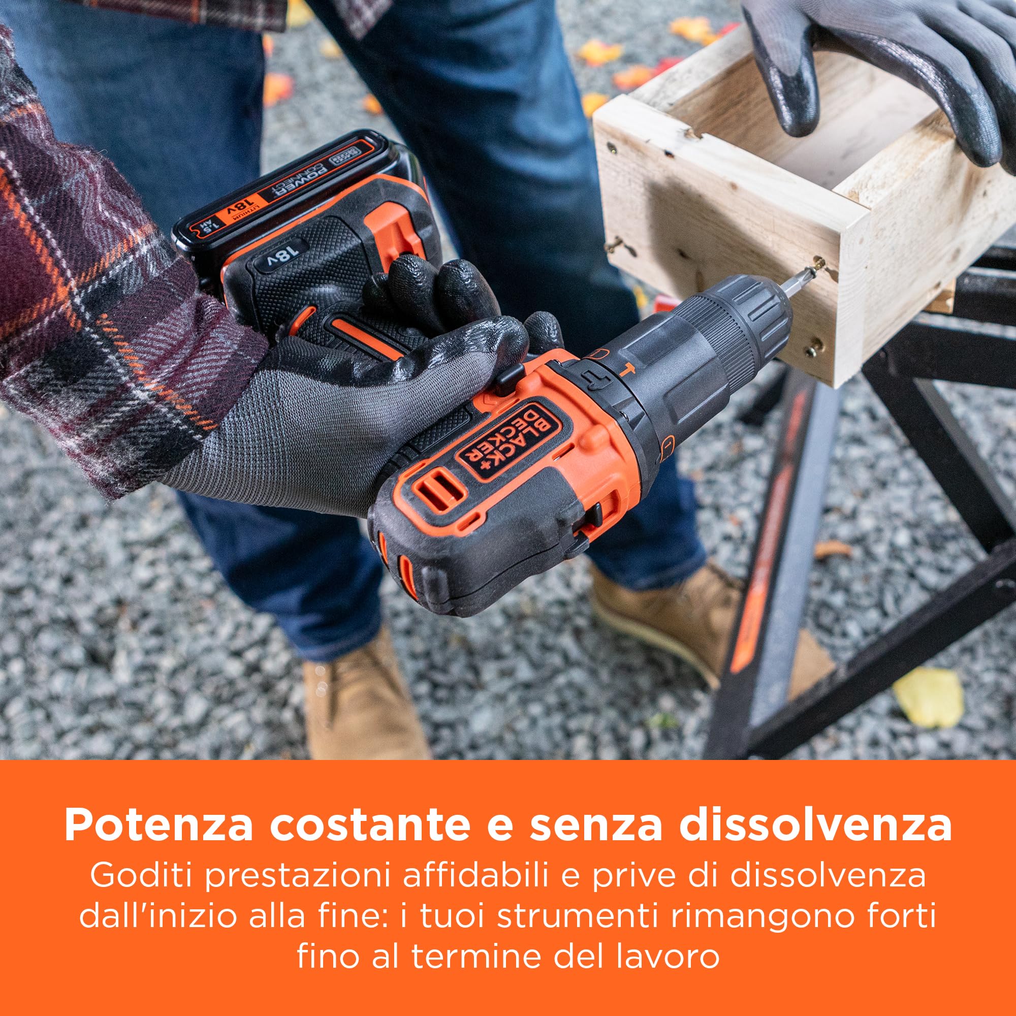 BLACK+DECKER 18V, 2.0AH, batteria agli ioni di litio, compatibile con tutti i prodotti BLACK+DECKER da 18V, BL2018-XJ