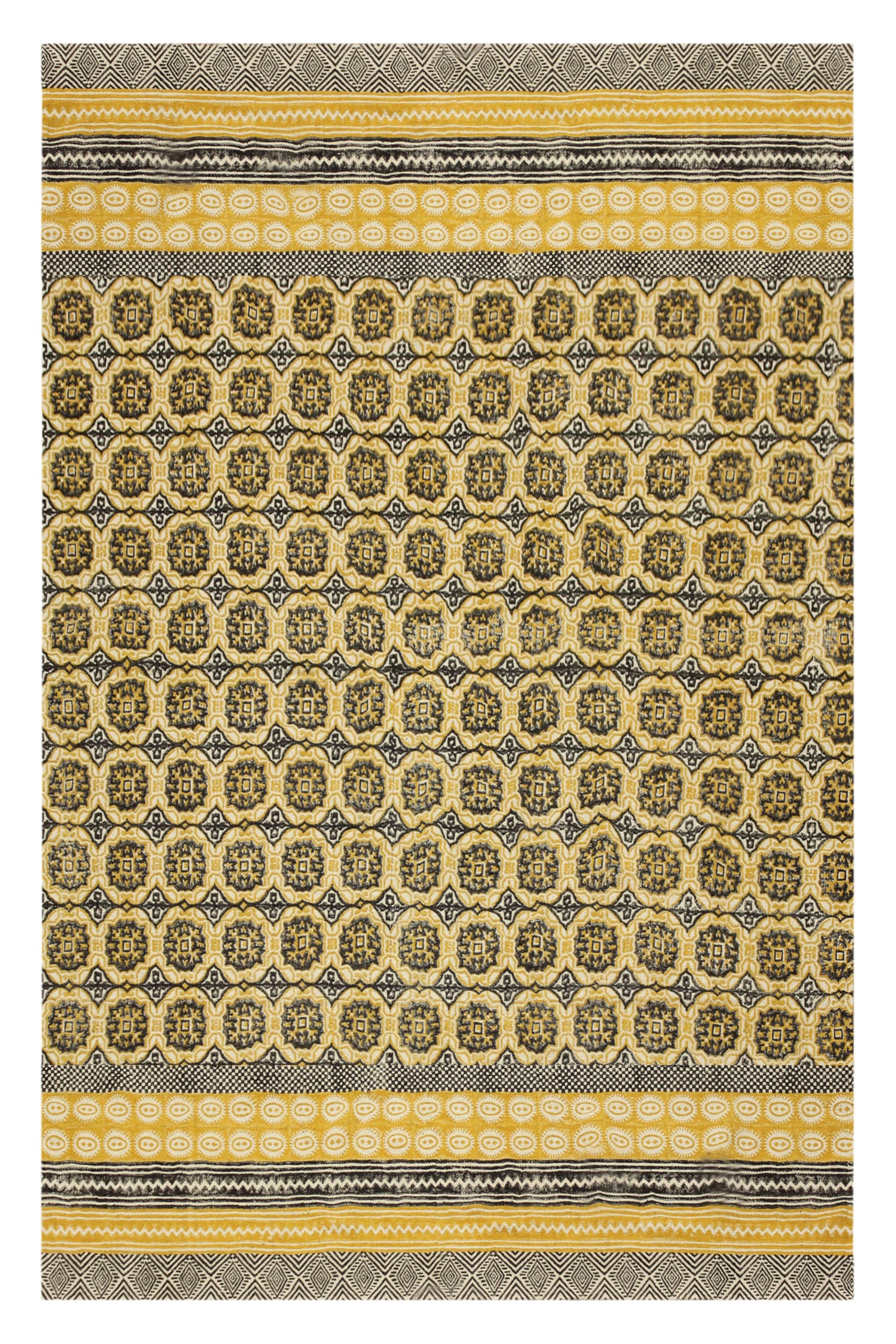 Tapis Kilim lavable coton tissé plat pour décoration intérieure