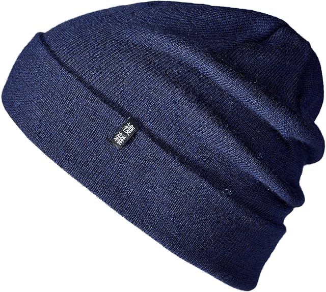 Enter the Complex® Lekka czapka z merynosów, jednowarstwowa dzianina Slouch Beanie, 100% wełna merino, dla kobiet i mężczyzn, inne kolory