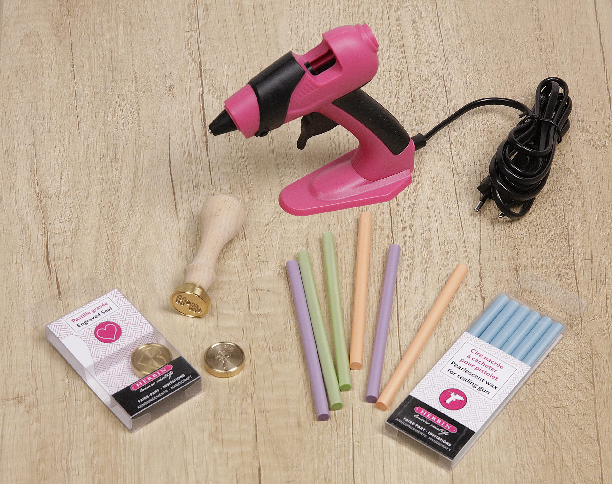 Herbin 35801T - Kit di 6 bastoncini di cera speciale per pistola a ceralacca, Bianco (Confezione da 3)