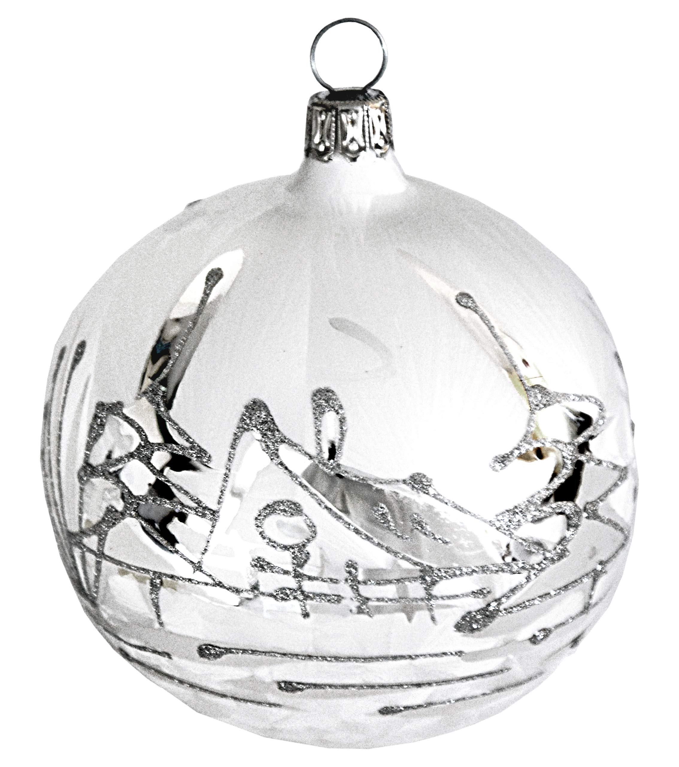 Kugel 7cm 4-fach Feuerwerk LAUSCHAER CHRISTBAUMSCHMUCK Mundgeblasen