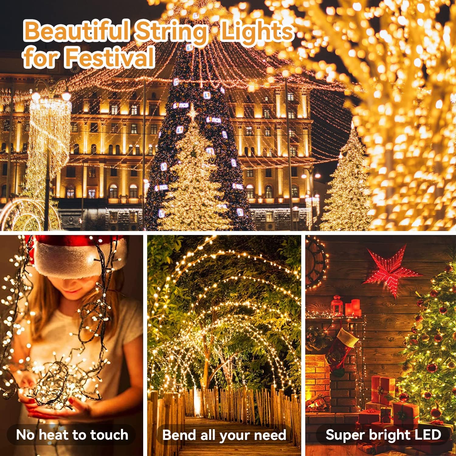 ITICdecor 33ft 100 LED Christmas String Lights Battery Operated Waterproof image 5