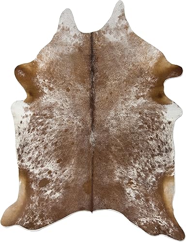 Alfombra brasileña de piel de vacuno  100% cuero natural auténtico  Acento decorativo único y elegante  Sin olor ni desprendimiento  Color, marrón