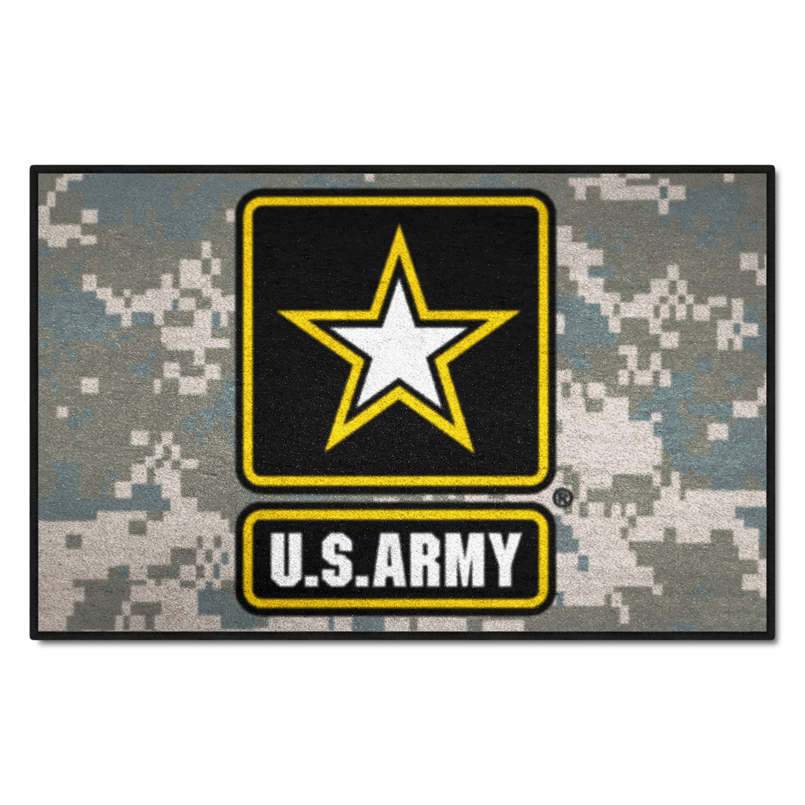 FANMATS - 5656 Fanmats Military 'Army' Black Knights Nylon Face Starter Rug 19"x30"