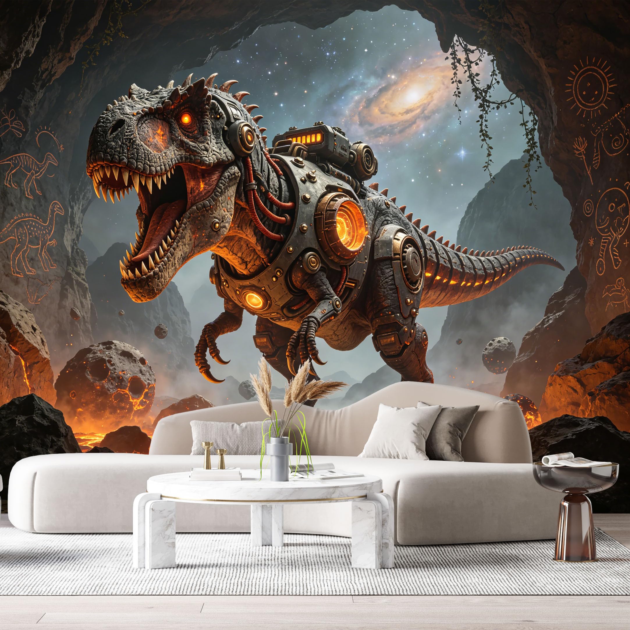 Custom Size Wall Mural Beast Mech SciFi Robot Futuristic Armor Industrial Style 3D Textured SelfAdhesive Art Prints Removable Large Wallpaper Esports Room Game Room Studio