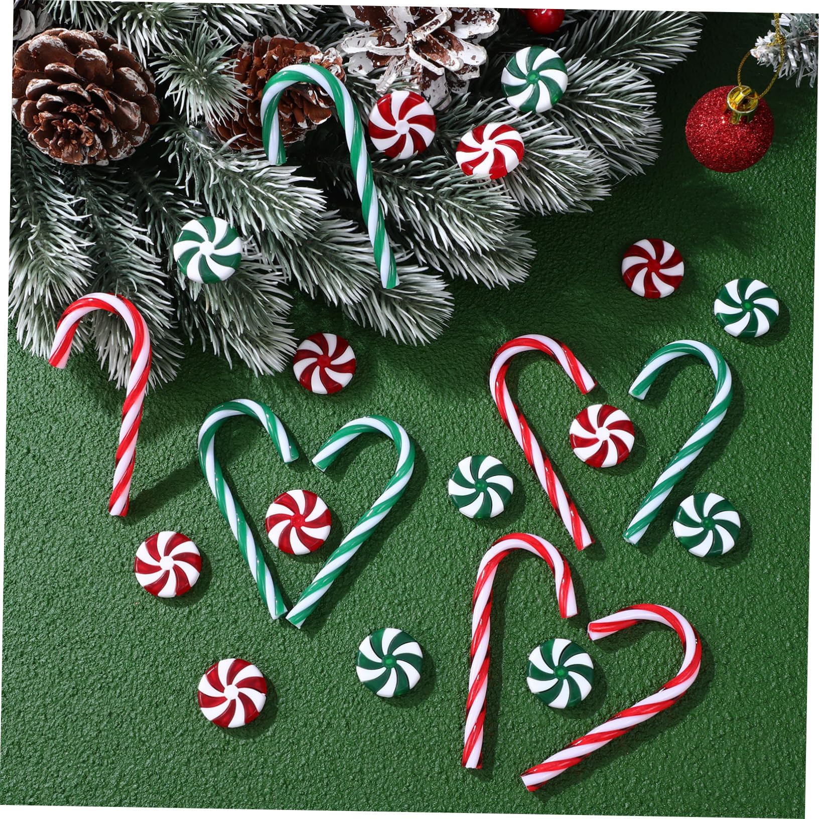 Cabilock 5 Juegos Colgante De Decoración para Árbol De Navidad. Christmas Candy Christmas Decorations Batería De Luces De Hadas Decoración De Bastones De De Navidad 80 Uds * 5