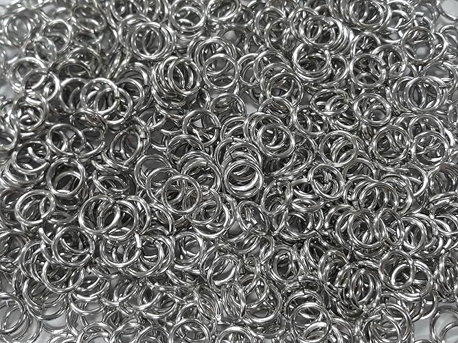 1 Pound Bright Aluminum Chainmail Jump Rings 14G 5/16" ID (1700+ Rings) - 14SWG 5/16" ID