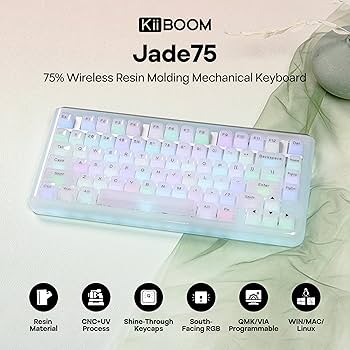 Amazon | KiiBOOM Jade75 75% CNC+UV樹脂成型 ワイヤレス