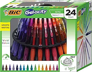 BIC Gel-ocity Retractable Gel Pen, 0.7mm, Assorted Colors