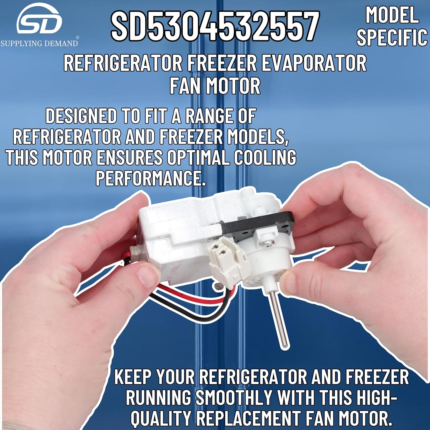 Supplying Demand 5304532557 Refrigerator Freezer Evaporator Fan Motor - Replaces AP7194947, 242077707
