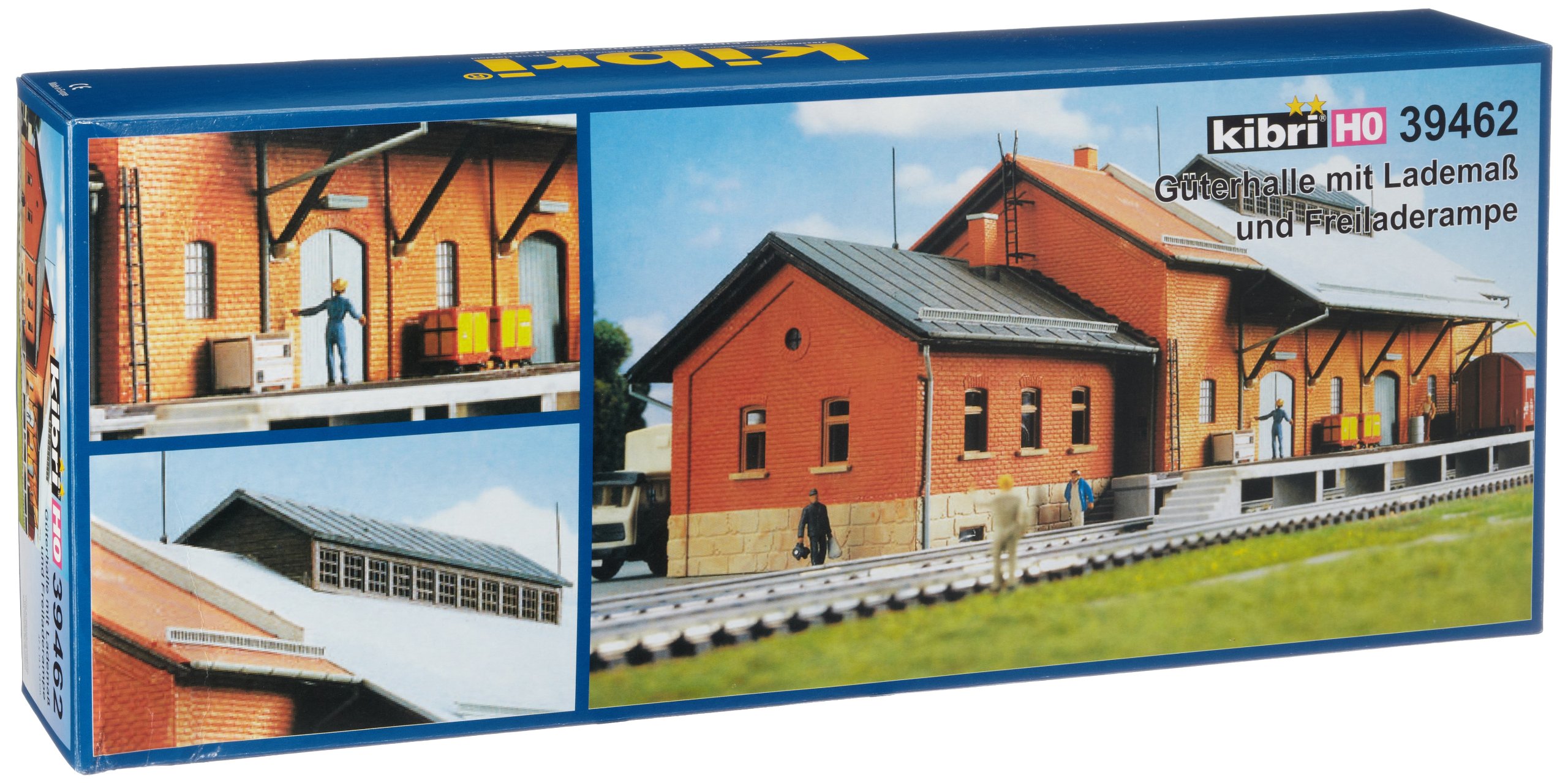 Kibri 39462 - H0 Güterhalle mit Lademaß und Freiladerampe