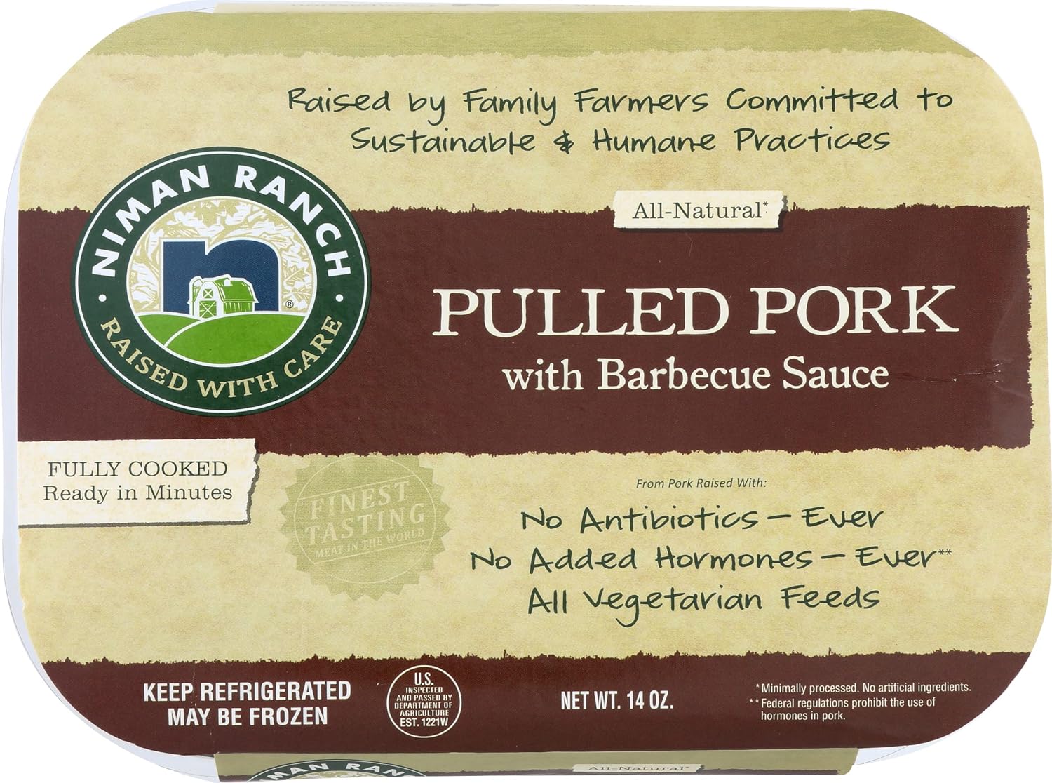 Niman Ranch Pulled Pork in BBQ Sauce, 14 OZ