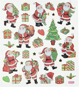 Tattoo King SK129MC-1294 Multicolored Sticker, Santas Jobs