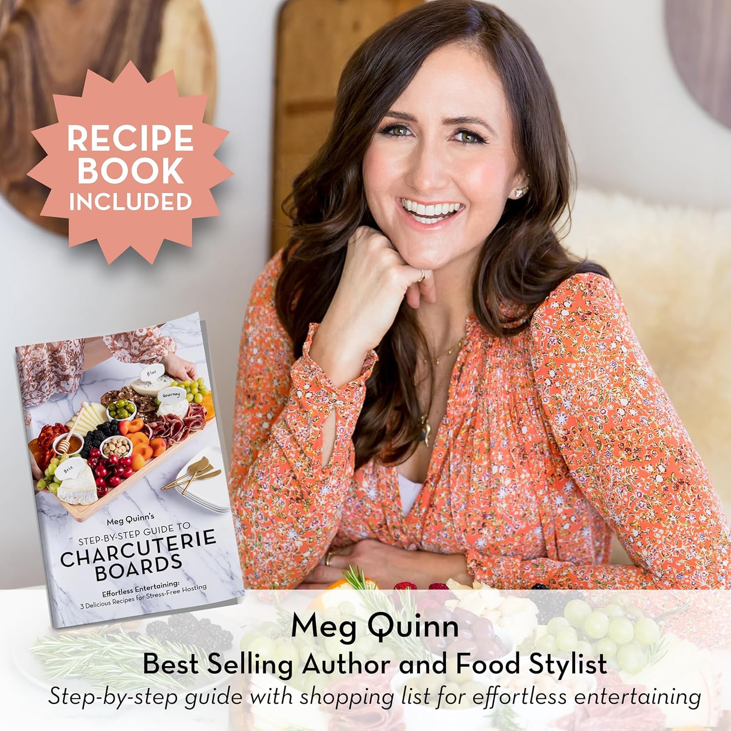 Meg Quinn Charcuterie Board Gift Set - Cheese Board with Accessories: Perfect for House Warming, New Home, Wedding, or Couples Gift. 12 Pcs