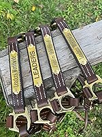 Vista 3 de Leaders - Cabestro de cuero para caballos con placa de nombre grabada personalizada para caballo