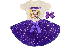Personalized Rapunzel Birthday Party Shirt and Tutu Set