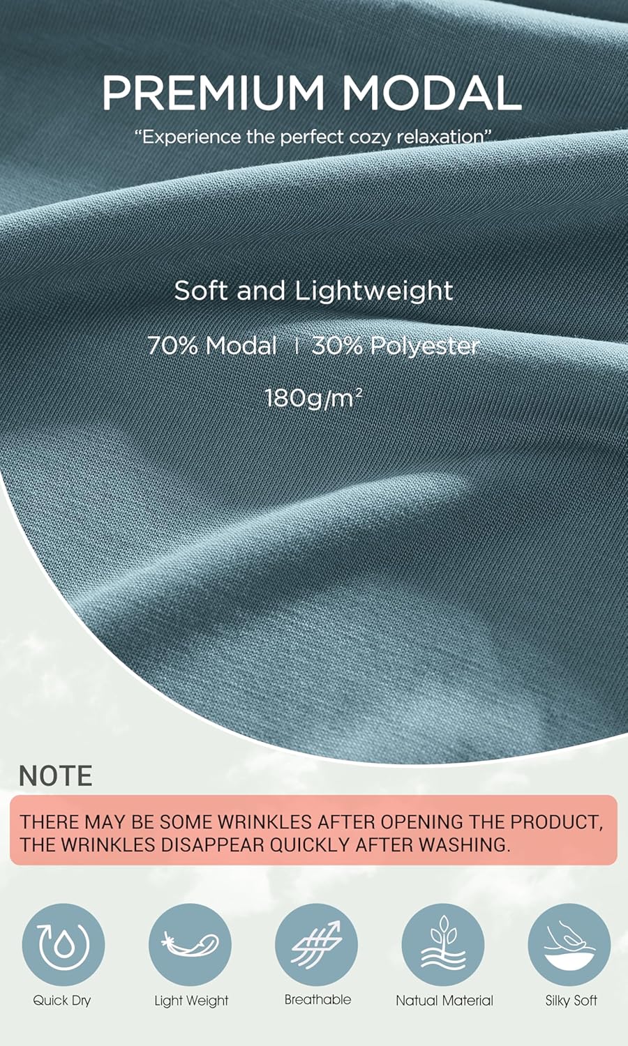 ODODOS Modal Soft Lounge Shorts for Women Drawstring High Waist Casual Sleepwear Lightweight Cozy Pajama Bottom - Image 5