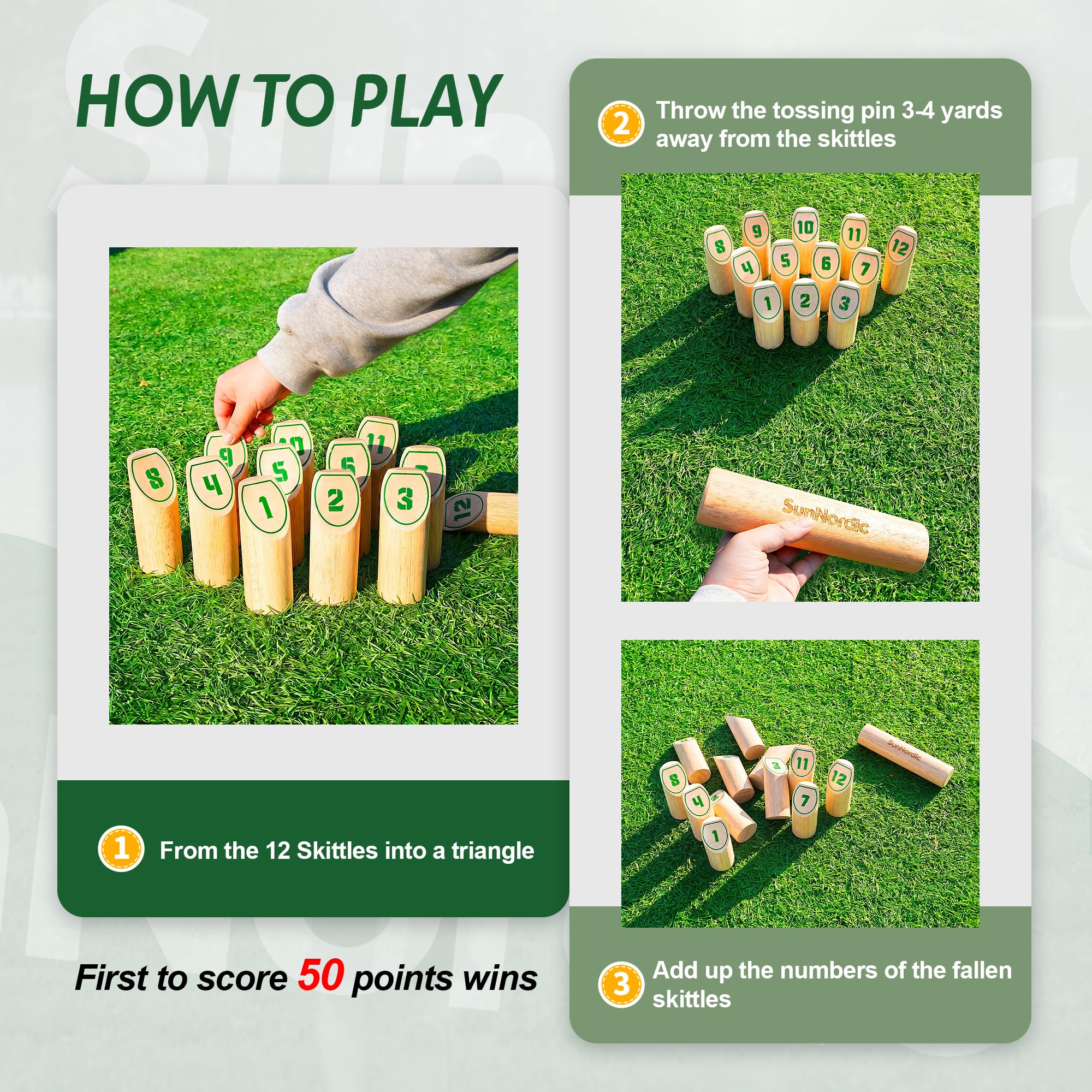 Throwing Block Snapklik.com : SunNordic Wooden Throwing Game Set, 12 Numbered Block ...