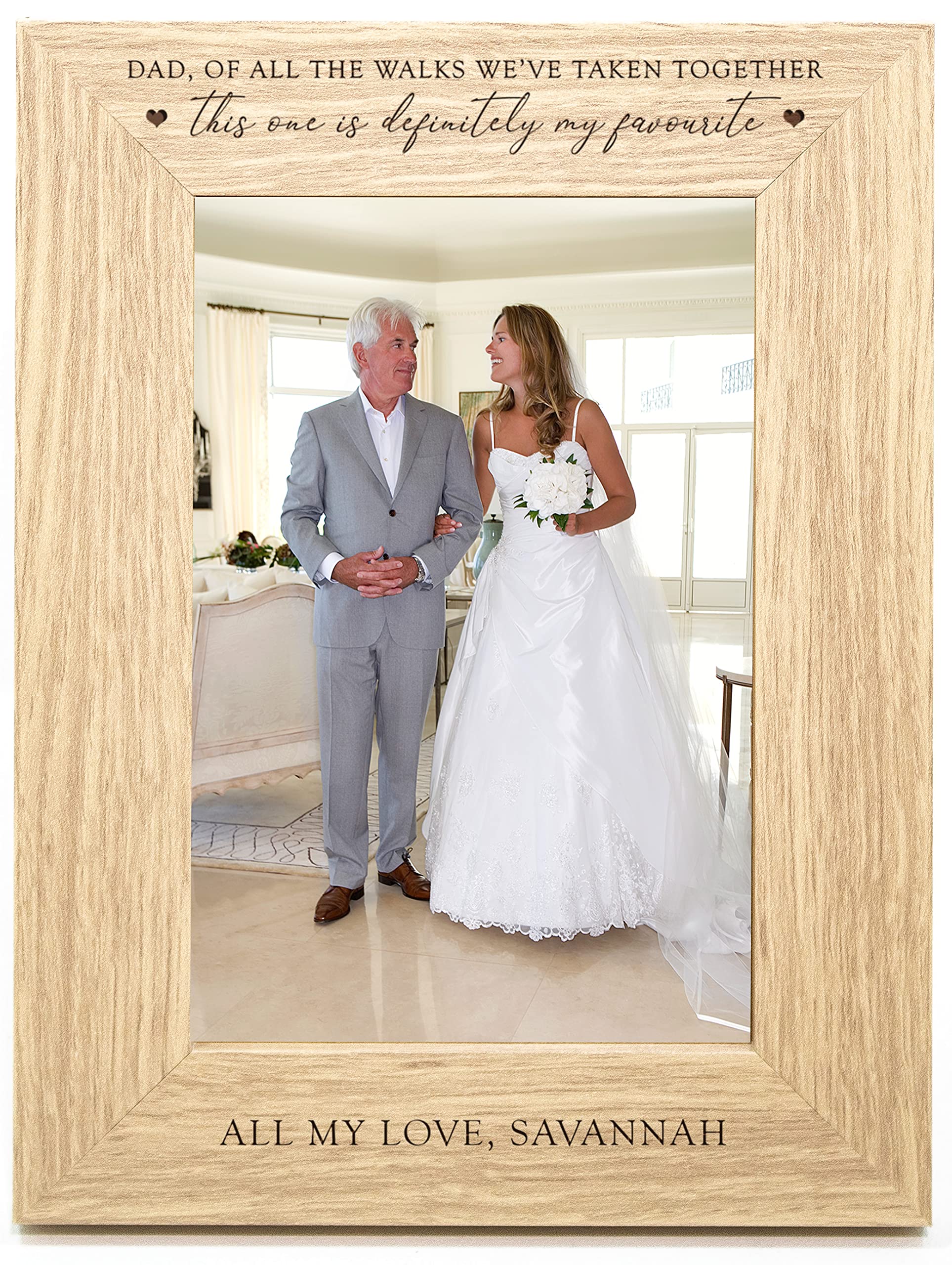 Personalised Father of The Bride Photo Frame Gift Keepsake