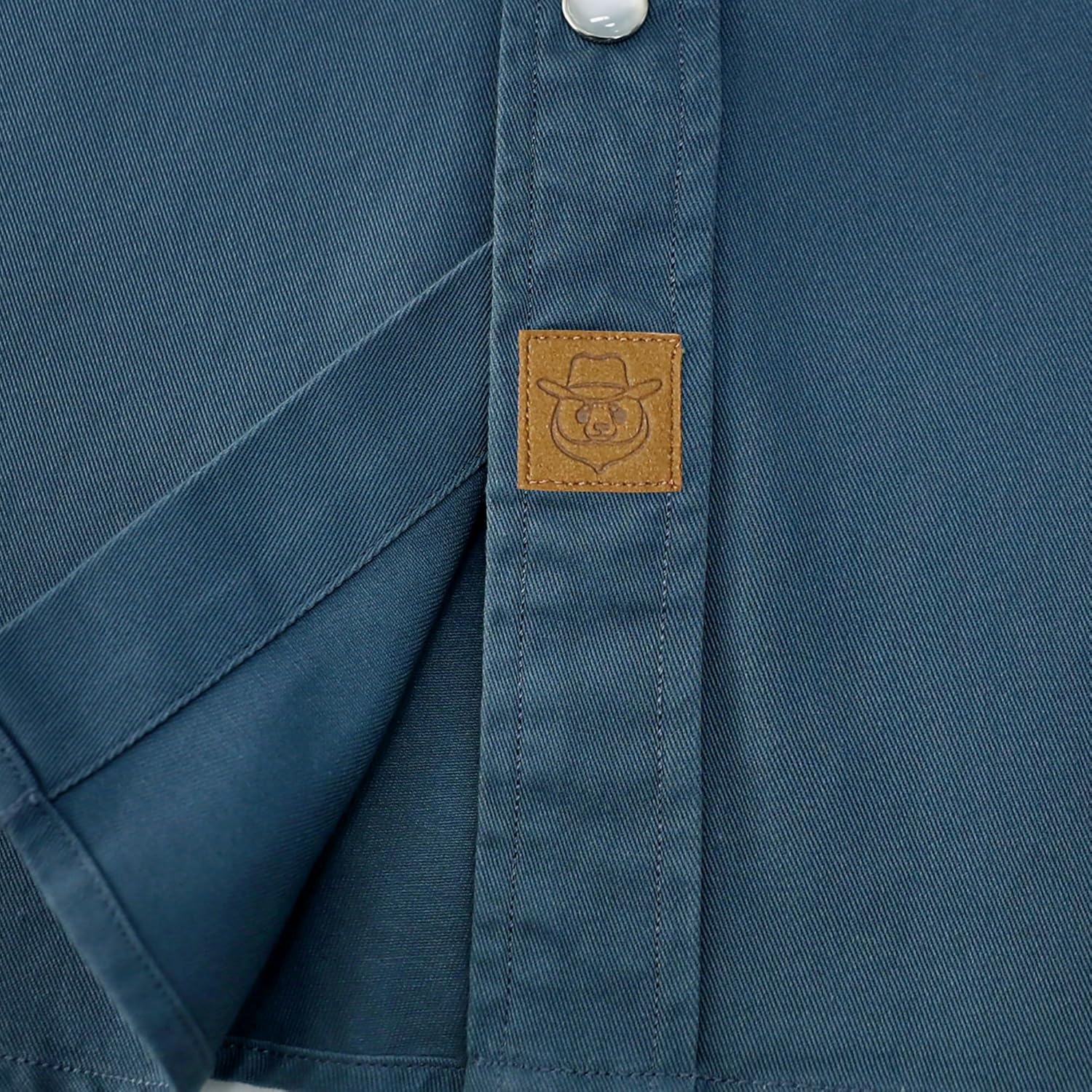 Dubinik® Mens Short Sleeve Work Shirt Snap Button Heavy Cotton Western Utility Workwear 2 Pocket - Image 5