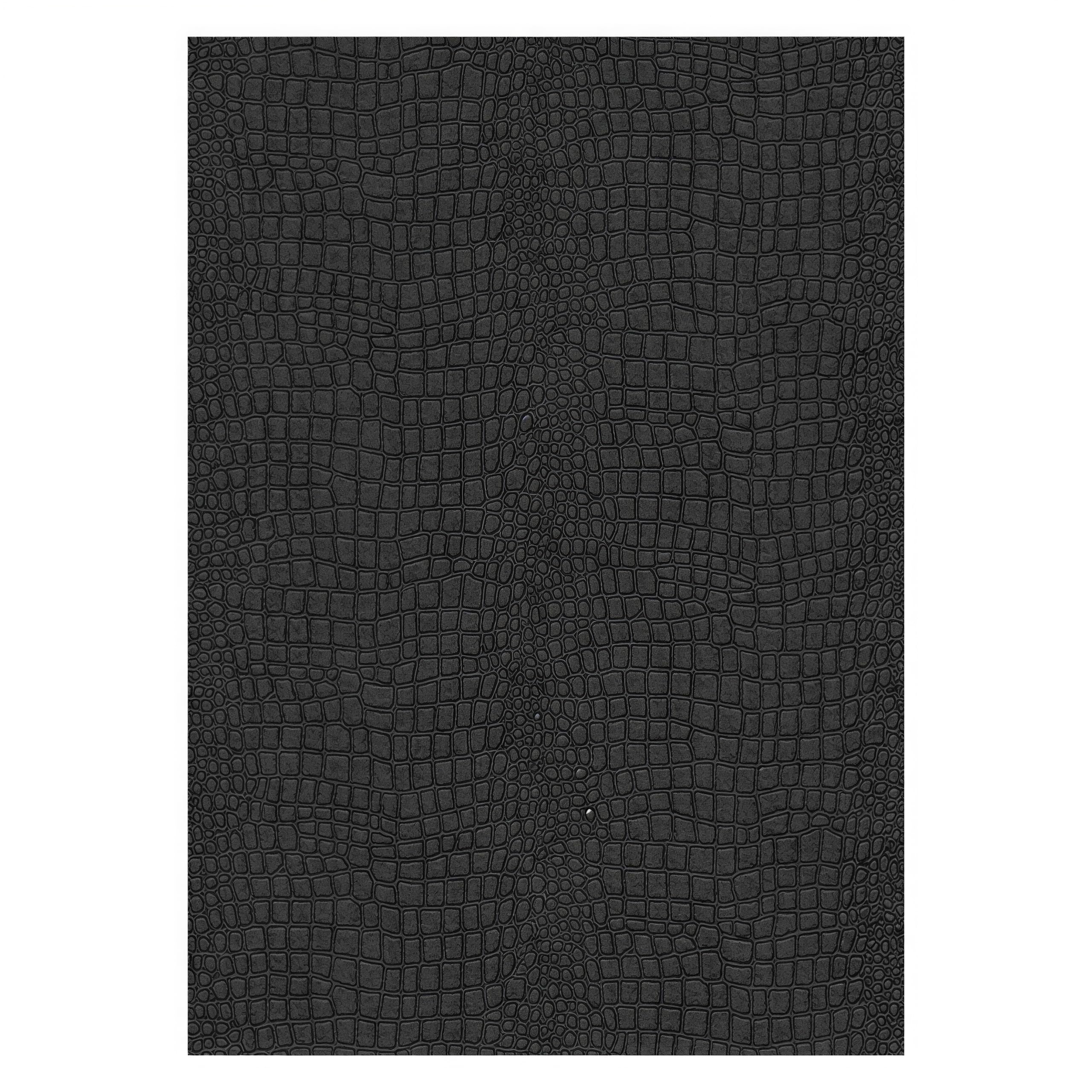 Papel pintado autoadhesivo de 17.3 × 393.7 pulgadas con textura de imitación de piel de cocodrilo color negro papel pintado de PVC 3D impermeable ideal para decorar y renovar salones y dormitorios