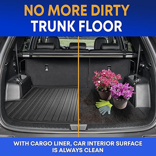 Miniatura 4 de Forro de carga premium para KIA Sorento de 5 asientos, diseño de maletero detrás de 2 filas 2016-2019 - 100% de protección, alfombrilla de maletero