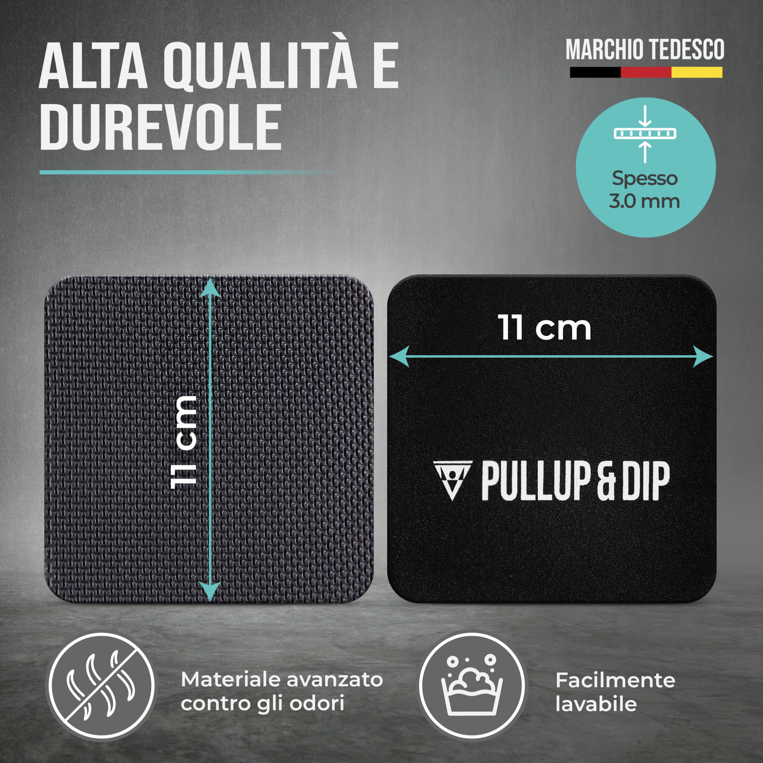 PULLUP & DIP Set di 4 cuscinetti in neoprene per trazioni, fitness e bodybuilding