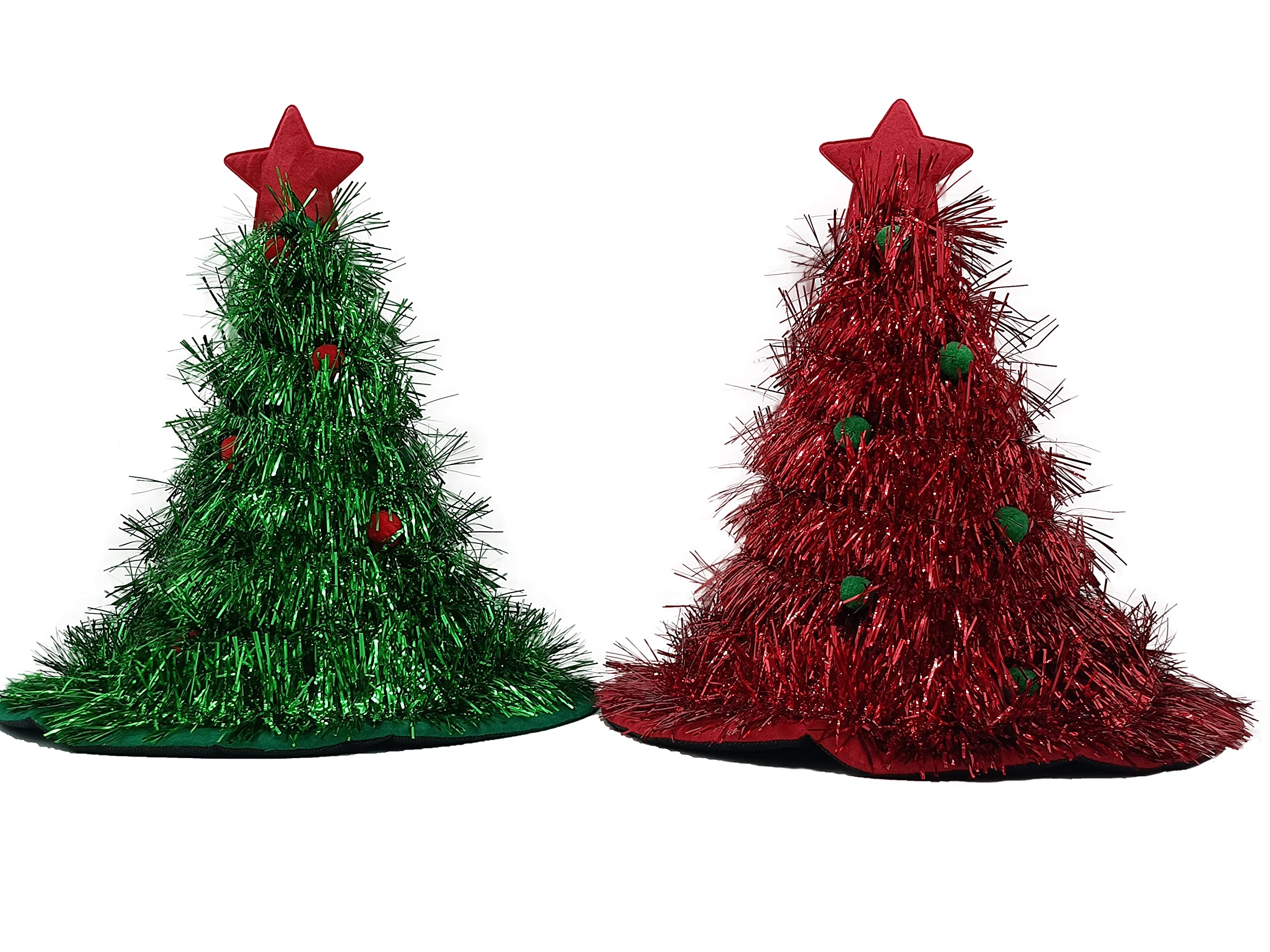 Christmas Hat Set Multi-Piece Set with 30 LED Colorful Lights Christmas Tree Decoration Hat for Adults Kids