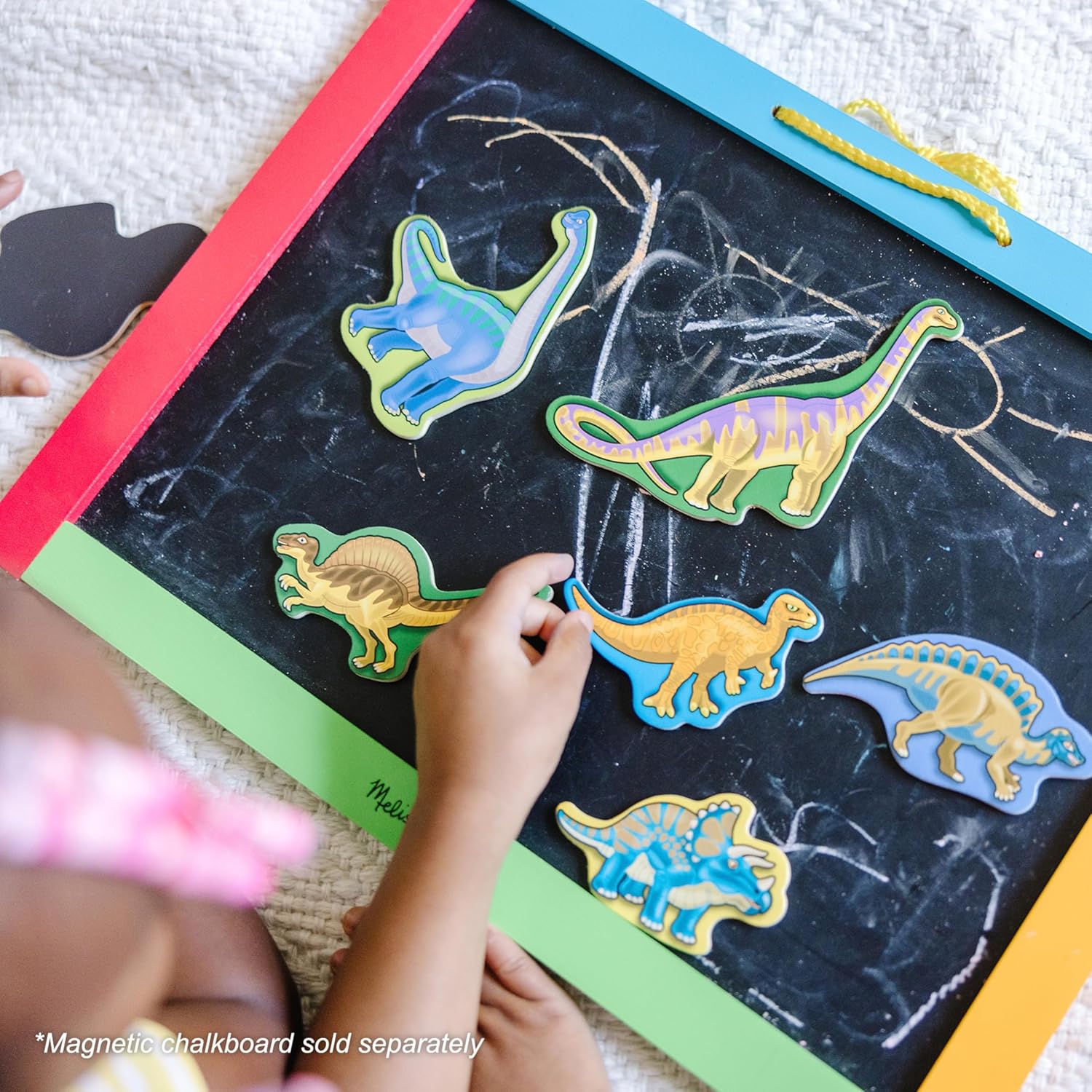 Melissa & Doug Magnetic Wooden Dinosaurs in a Wooden Storage Box (20 pcs)