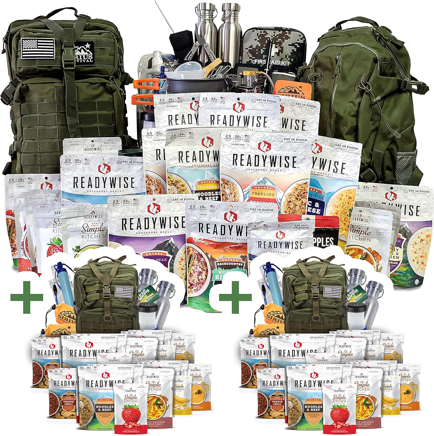 Emergency Zone Kit de Survie Complet Deluxe Essentiels 72 Heures, Préparez Votre Famille pour les Ouragans, Tremblements de Terre, Inondations