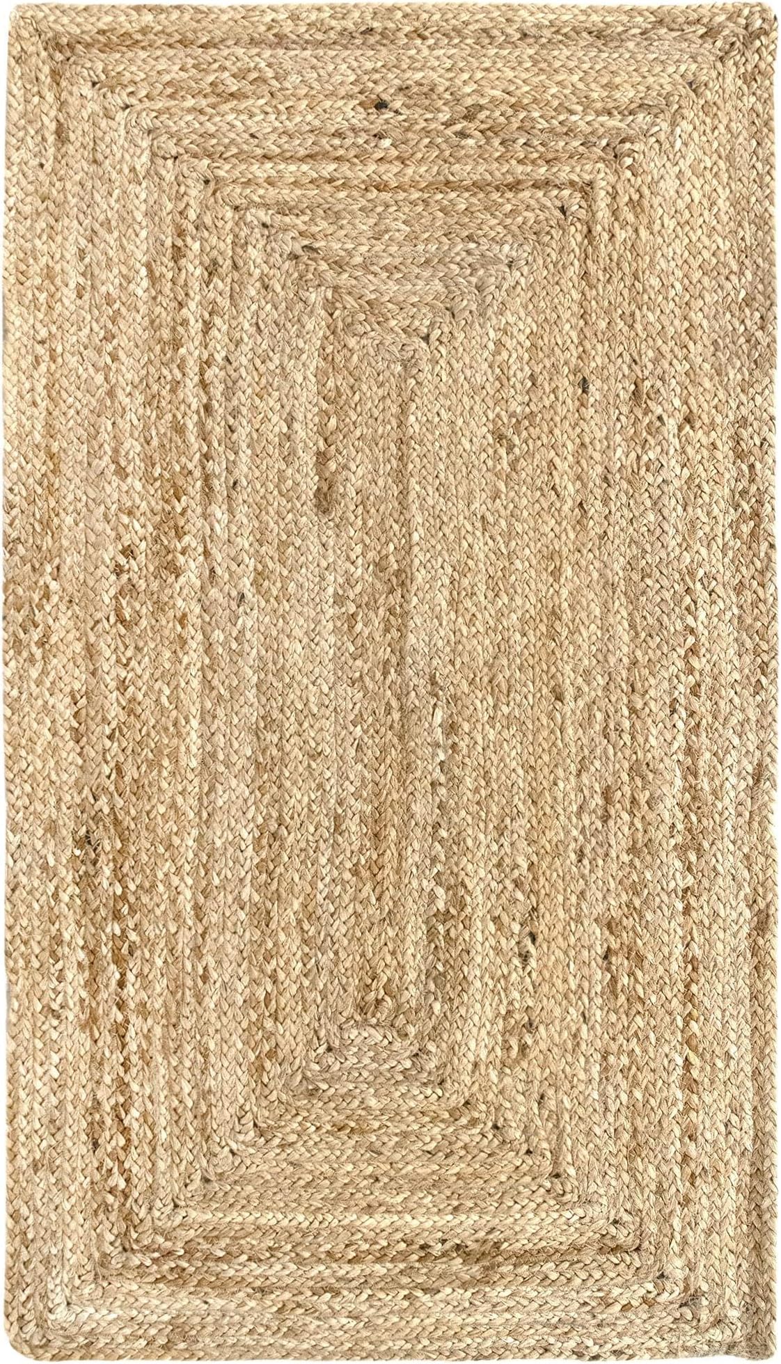 HAMID Jute Alhambra natural colour rug – 100% jute fibre (60 x 110 cm).