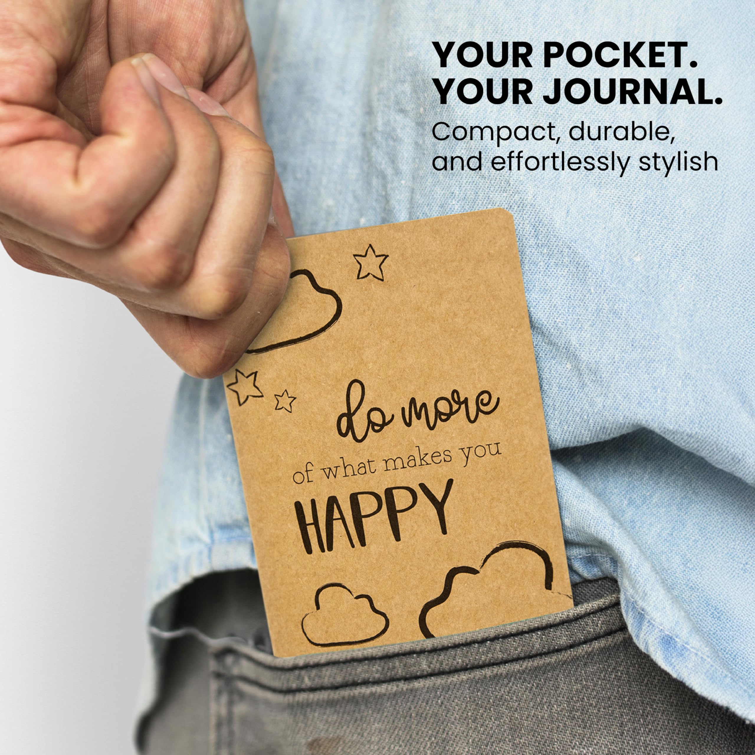 Paper Junkie Cuadernos Kraft a granel, 80 páginas a rayas, 4 x 5.75 pulgadas, mini diarios para escribir, dibujar, garabatear, regalos para estudiantes, agradecimiento al profesor, suministros para el