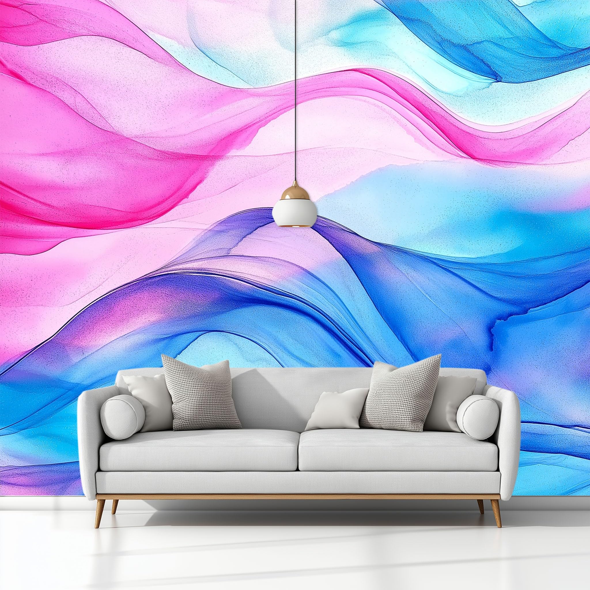 Generico Falująca wir Nowoczesna Abstrakcyjna 3D Tapeta panoramiczna 350 x 256 cm, Fototapeta Włóknina | Dekoracja Fototapeta Sypialnia Kolor Dziecięcy,