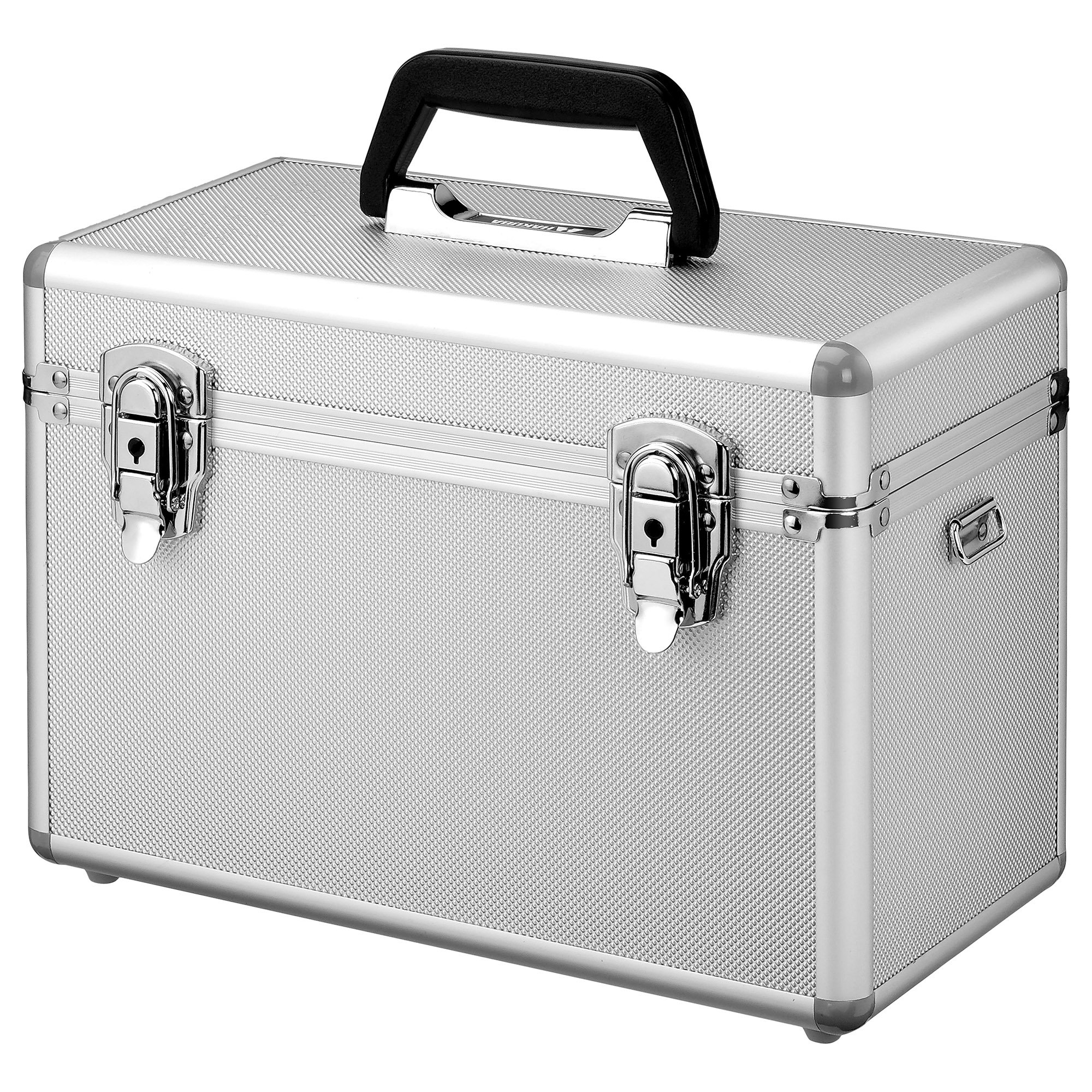 LPレコード用アルミハードケース LP Record Case(ブラック)/LPハードケース/アルミ製キャリング