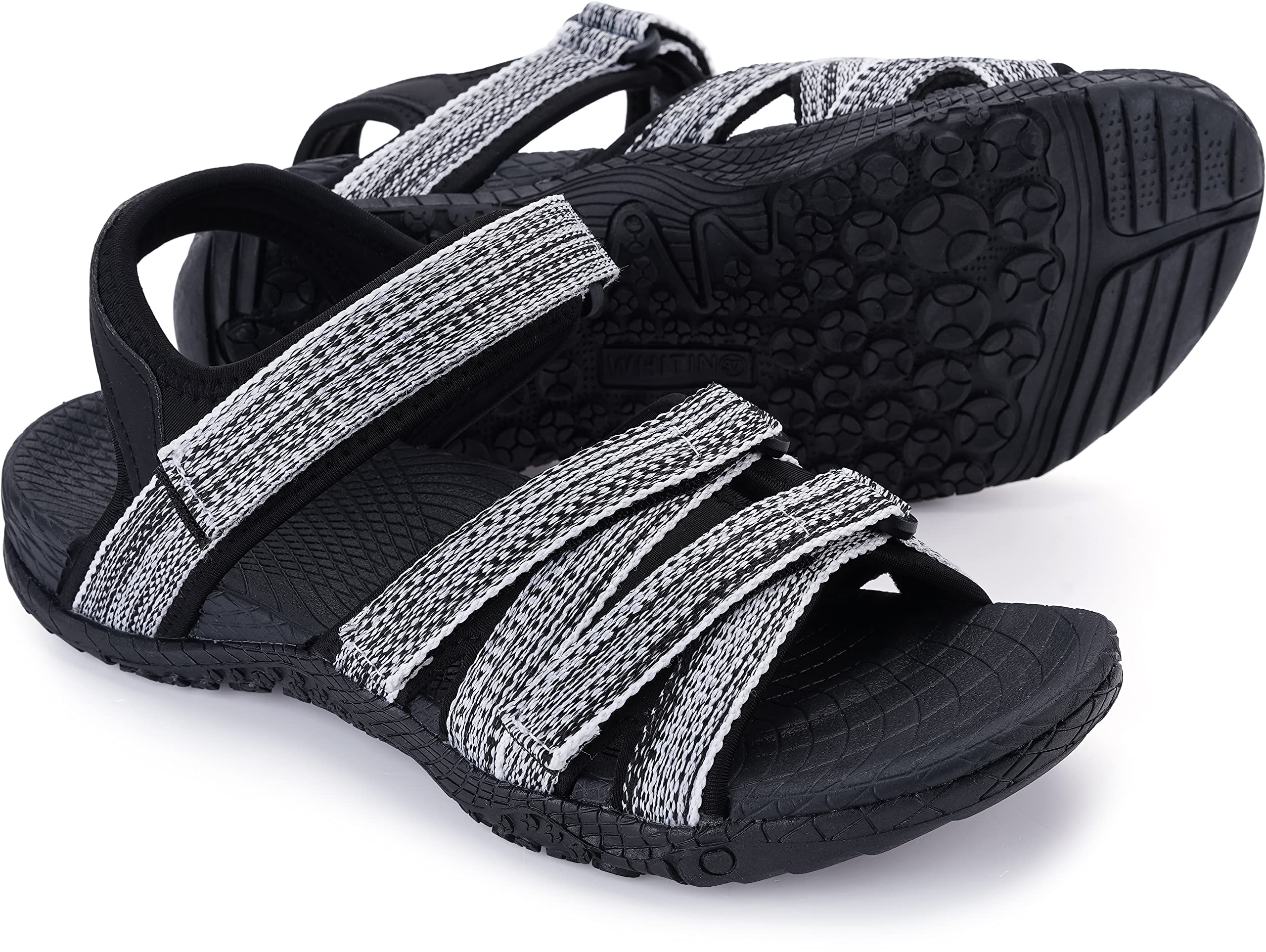 WHITINWomen’s Hiking Sandals with Arch Support | Adjustable Hook and Loop Straps | Durable Sport Sandals for Outdoor Adventure